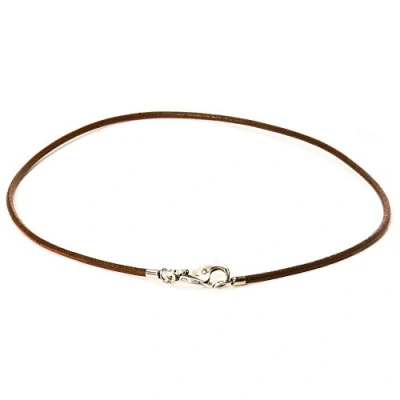 Image of Trollbeads Leather Necklace, Brown, 42 cm / 16.5 inch