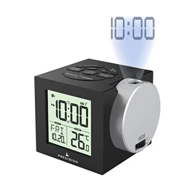 Image of Precision AP057 Alarm Clock, Black, One Size