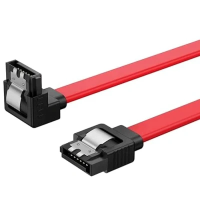 Image of AAA PRODUCTS SATA Cable III, 3 Pack III 6Gbps HDD SDD Data with Locking Latch 18 Inch for HDD, SSD, CD Driver, Writer (Angle)