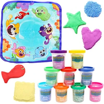 Image of Toyland® Baby Shark&#039;s Big Show Touch &amp; Feel Playset Messy Play Mat Included Children&#039;s Sensory Toys