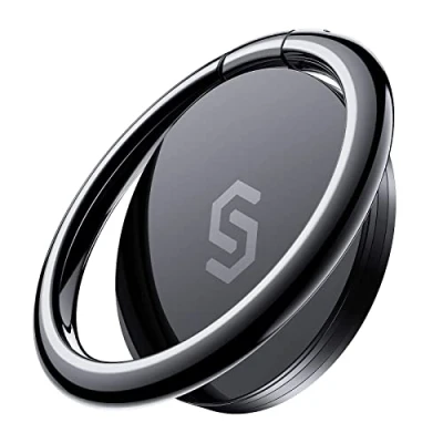 Image of Syncwire Phone Ring Holder 360 Adjustable Mobile Loop Universal Cell Finger Grip Zinc Alloy Stand for All Smartphones, iPhone, Samsung, HUAWEI, LG, Sony Black