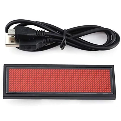 Image of LED Name Badge USB for Business, Reuseable Price Tag Programming Digital Display Restaurant Shop Exhibition Nightclub Hotel