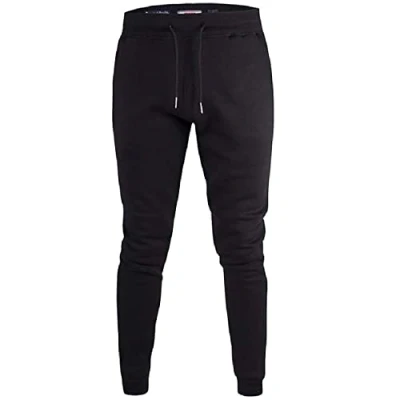 Image of D555 Men&#039;s Kingsize Brandon Cuffed Joggers Black 3XL