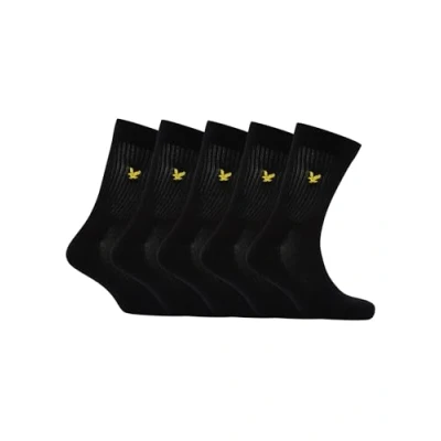 Image of Lyle &amp; Scott Camdyn 5 PACK Socks, Men&#039;s, Size: One Size, Black