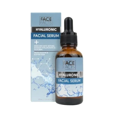 Image of Face Facts Hyaluronic Facial Serum Sodium Hyaluronate + Glycerin Betaine Smooth Plump Hydrate 30ml