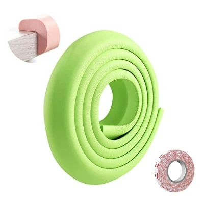 Image of SONARIN Baby Safety Edge &amp; Corner Guards,2M/6.6ft Protectors Furniture Table L Shape with Strong Adhesive Tape,Colorful Child Protection(Green)