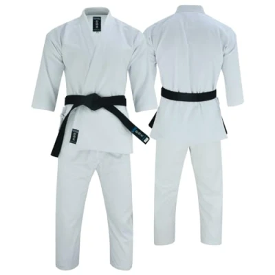 Image of Playwell Adults Karate Premium White Heavy Weight Proffesional Uniform 14oz (6/190cm)