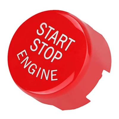 Image of Engine Start Stop Button Cover, Car Push Switch Cover with Screwdriver &amp; Clay for G F Chassis F20 F21 F22 F23 F30 F31 F32 F33 F10 F11 G30 F12 F13 F01 F02(Red)