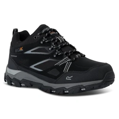 Image of Regatta Men&#039;s Breathable Holcombe Low Iii Walking Shoes Black Granite, Size: UK 7