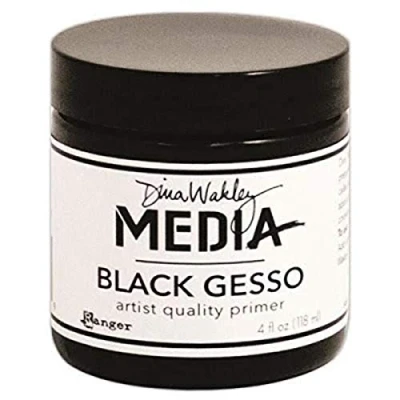 Image of Ranger Black Gesso 4Oz, Acrylic, Multicolour