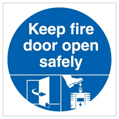 Image of V Safety Dorgard Keep Fire Door Open Safely 150 x mm 2mm Rigid Plastic Sign