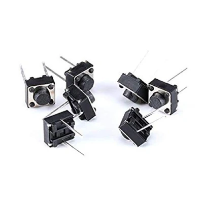 Image of Youmile 100PACK Tact Button Switch 2 Pin DIP 6x6x5mm PCB Momentary Tactile Push
