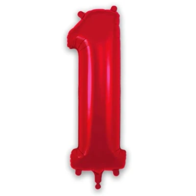 Image of Oaktree 34&quot; Red Foil Number 1 Balloon 606517