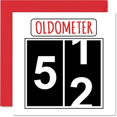 Image of Fun 52nd Birthday Cards for Men Woman Oldometer Happy Card Dad Mum Grandad Nanny Grandma Uncle Auntie Cousin Friend, 145mm x Greeting Cards,