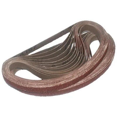 Image of 24 Piece Fabric Sanding Belts 13 x 457 mm Grain Each 4 40 / 60 80 120 240 Black and Decker Power File