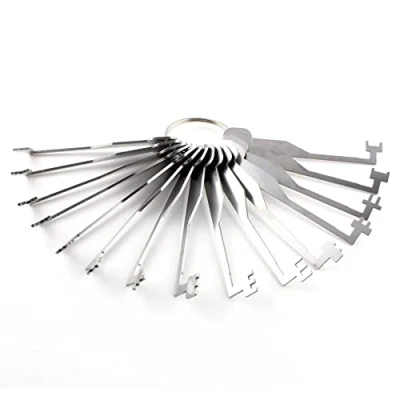 Image of 3 Lever Try Out Keys 15 Piece Lock Skeleton