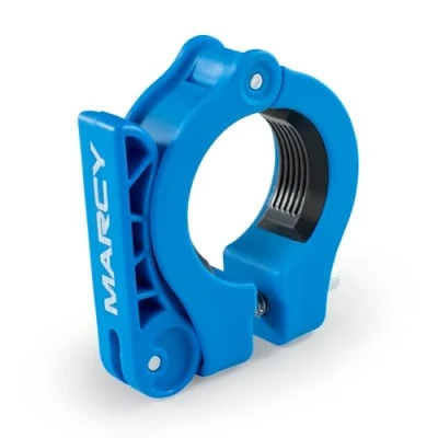 Image of Marcy Adjustable Nylon Resin Olympic (2 inch) Barbell Lock Collar Clips witn Quick Release Latch for Weight Training &amp; Fitness Training, Blue, OBC 9BL