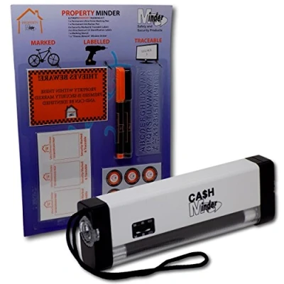 Image of Minder Ultimate Property Marking Kit Ultra Violet Lamp Torch UV Ink Pen Pack