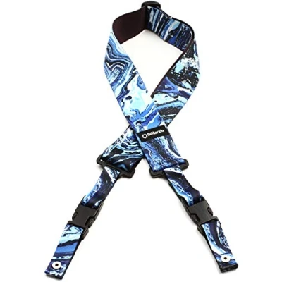 Image of DIMarzio DD2240 Cliplock Guitar Strap Blue Universe,0.8x9.9x3.4