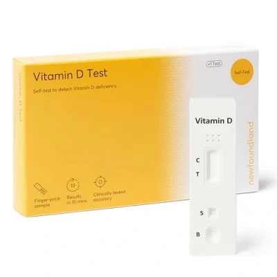 Image of Newfoundland Vitamin D Test Kit UV Deficiency Detection 99% Accurate Home for Levels Certified by CE Blood D3 &amp; D2 Sunlight UVB, Single Person Testing
