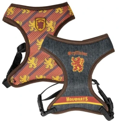 Image of Harry Potter Premium Harness for Dogs Size XS/S Yellow and Red Anti Pull Adjustable Training 100% Polyester Original Product Designed in Spain