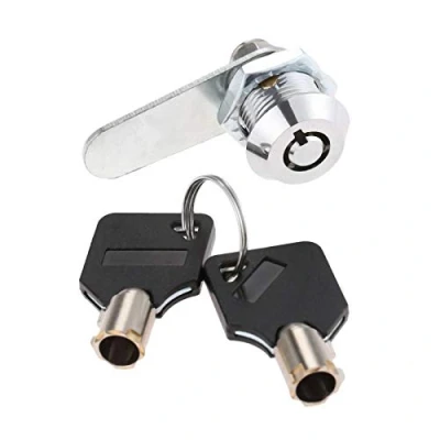 Image of Thread Tubular Cam Lock 16mm Zinc Alloy Security Drawer Cylinder with 2 Keys for Door Mailbox Cabinet Cupboard Letterbox Silver