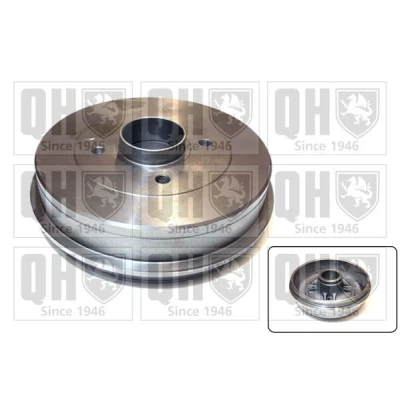 Image of 7700304984, 8200104901, 8200236539, 8200236541, 8200741073 Brake Drum QUINTON HAZELL BDR346 203mm RENAULT: Kangoo I Express,