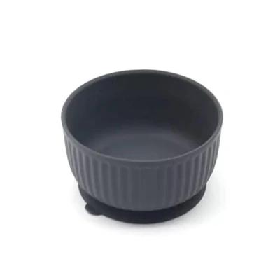 Image of Silicone non slip small pet watering bowl, cat food dog feeding kitten bowl (Grafit)