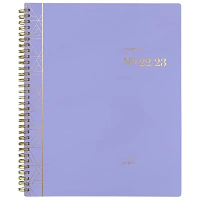 Image of Cambridge 2022 2023 Planner, Weekly &amp; Monthly Academic, 8 1/2&quot; x 11&quot;, Large, WorkStyle Focus, Lavender (1606 905A 19)