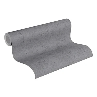 Image of Plain Wallpaper Elements A.S. Création Non Woven 10.05 m x 0.53 Grey Made in Germany 369115 36911 5