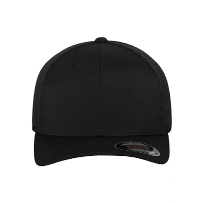 Image of Flexfit Unisex Tactell Mesh Black L/Xl Yupoong Headwear, Black, L XL UK