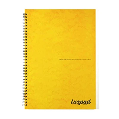 Image of Silvine Luxpad A4 Memory Aid Yellow Paper Notebook Lined (120 Pages)