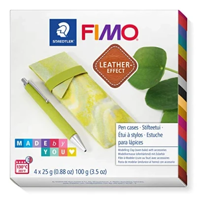 Image of STAEDTLER Fimo Leather Effect Set &quot;Marble Pencil Case with Instructions and Accessories, Oven Hardening Modelling Clay for Creative Objects in Look, Look Feel, 8015 DIY7