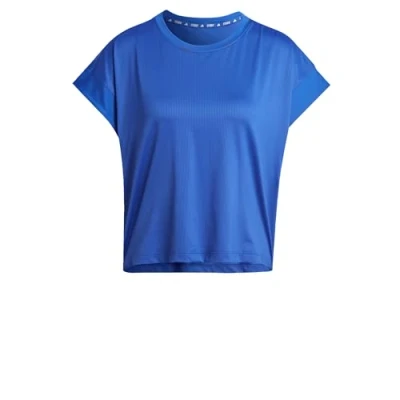 Image of adidas Women&#039;s Studio Tee, Semi Lucid Blue/Grey Six, S
