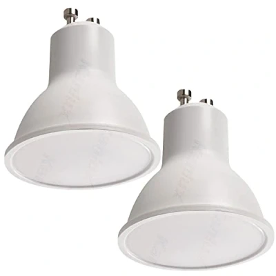 Image of 2X 6W GU10 Spot Down Track Light Non Dimmable LED Bulb Lamp Reflector Daylight Cool White Energy Saving 100 Degree Beam Angle