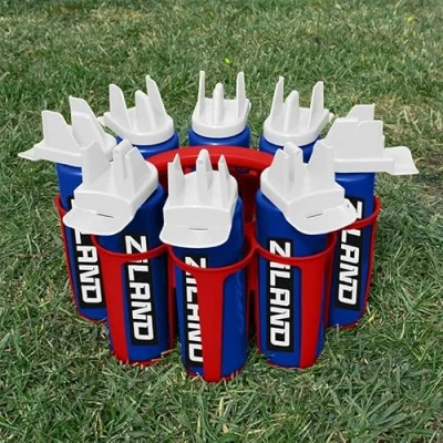 Image of Ziland Hybrid Water Bottle Set (8 x 1 Litre Bottles Carrier)(Blue/White Red Carrier)