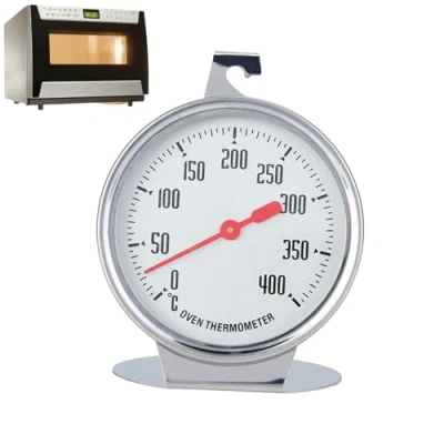 Image of 0 400℃ Oven Thermometer, Stainless Steel Dial Thermometer Kitchen Pizza 9 x 7 cm