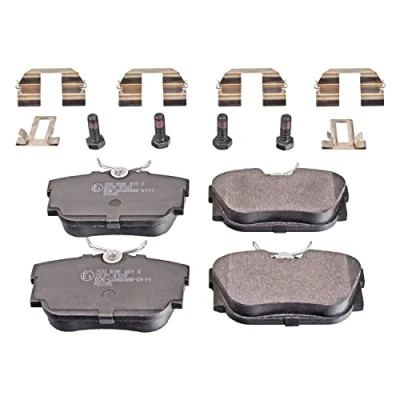 Image of 701615423, 701615424, 701698451, 7D0615423A, 7D0615424A Brake pad set BLUE PRINT ADV184237 Rear Axle with fastening material VOLKSWAGEN: Transporter 4
