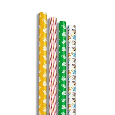 Image of Clairefontaine 202037AMZC Box of 12 Rolls Wrapping Paper Excellia 2 m x 0 m70 80 g Assorted Motifs Vintage