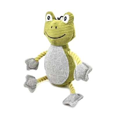 Image of Mutts &amp; Hounds Fraser Froglet Frog Plush Squeaky Dog Toy