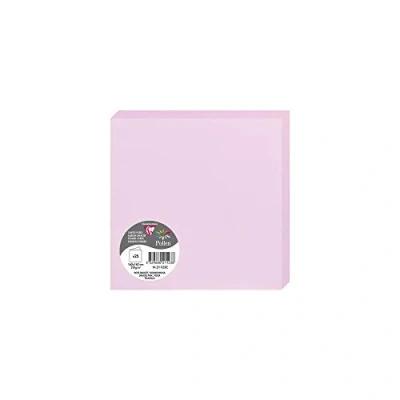 Image of Clairefontaine Ref 21123C Pollen Folded Card (Pack of 25 Sheets) 160 x 160mm Sized, 210gsm Card, Inkjet &amp; Laser Printer Compatible, Acid Free Light Pink