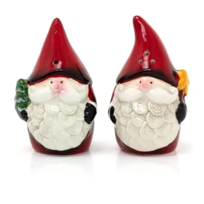 Image of Carousel Home Christmas Gonk Salt And Pepper Pots Festive Santa Set Xmas Shakers Nordic Gnome Cruet Sets