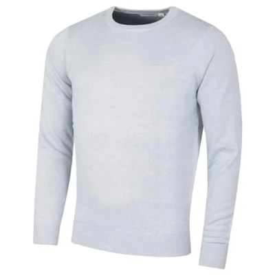 Image of Calvin Klein Mens Crew Neck Sweater Light Blue Marl S