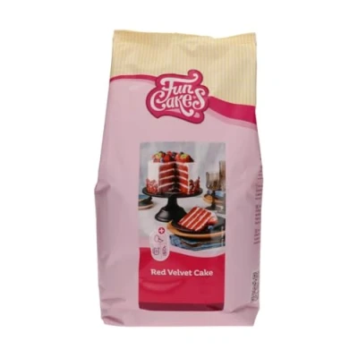 Image of FunCakes Mix for Red Velvet Cake: Easy to Use, Nicely Soft and Fluffy Cake with a Light Chocolate Flavour, Perfect Colour, Also Suitable Cupcakes, Halal. 4 kg.