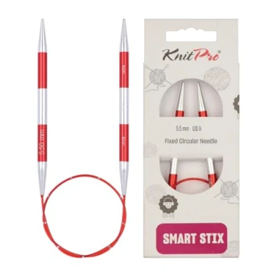 Image of KnitPro SmartStix Circular Needle 40cm 5.50mm 3pcs, Red