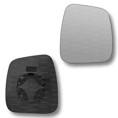 Image of Less4spares Replacement Wing Mirror Glass Right Compatible with Citroen Nemo 2008 2018 CLIP ON Driver Off side Convex