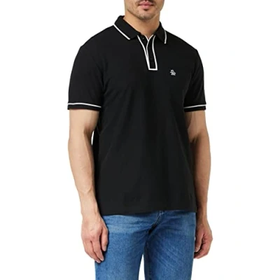 Image of Original Penguin Men&#039;s Earl Polo ORG PIQ ST Shirt, True Black, M