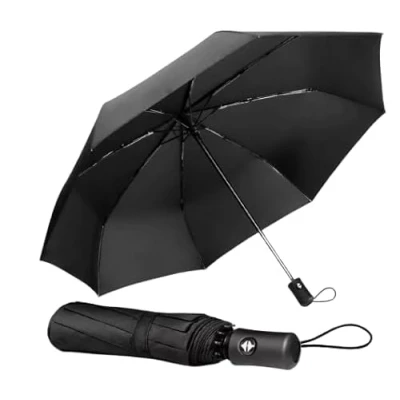 Image of novaease Umbrella Windproof Travel Umbrella, Compact, Light, Automatic, Strong and Portable, Wind Resistant, Folding Backpack for Rain Men Women Unisex