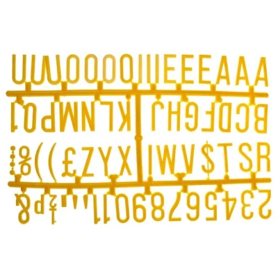 Image of 1 1/4&quot; Letter Set (390 characters) Yellow