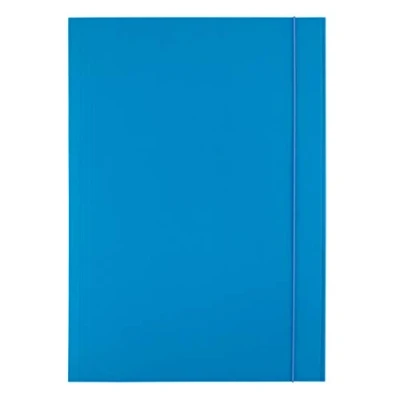 Image of D.RECT Cardboard folder corner tensioner drawing with elastic band 300g blue